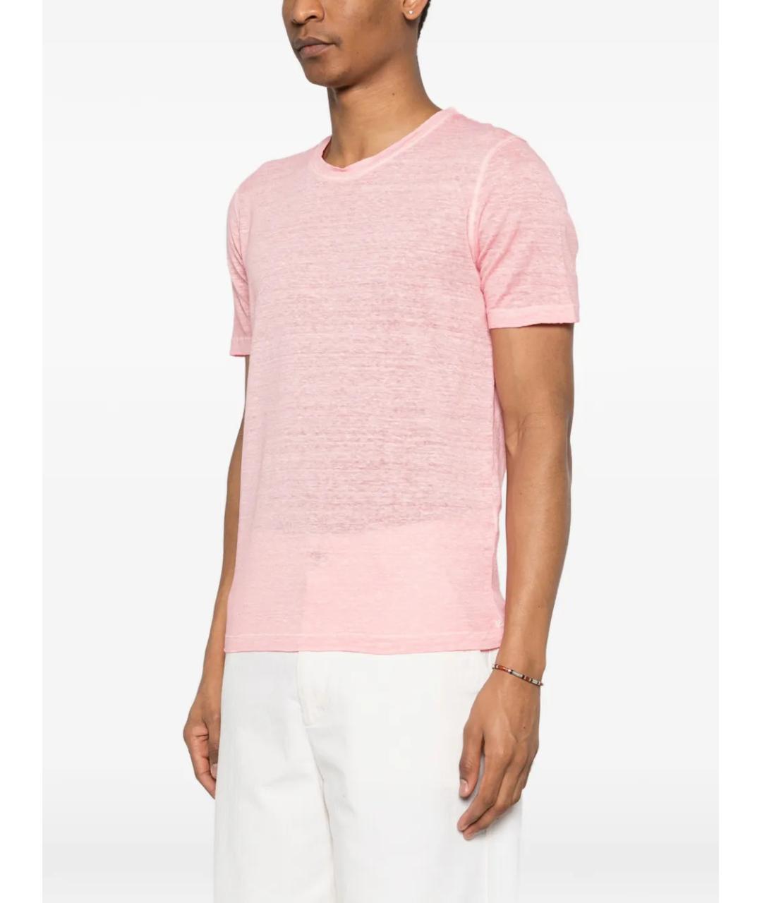 120% LINO Розовая футболка, фото 3