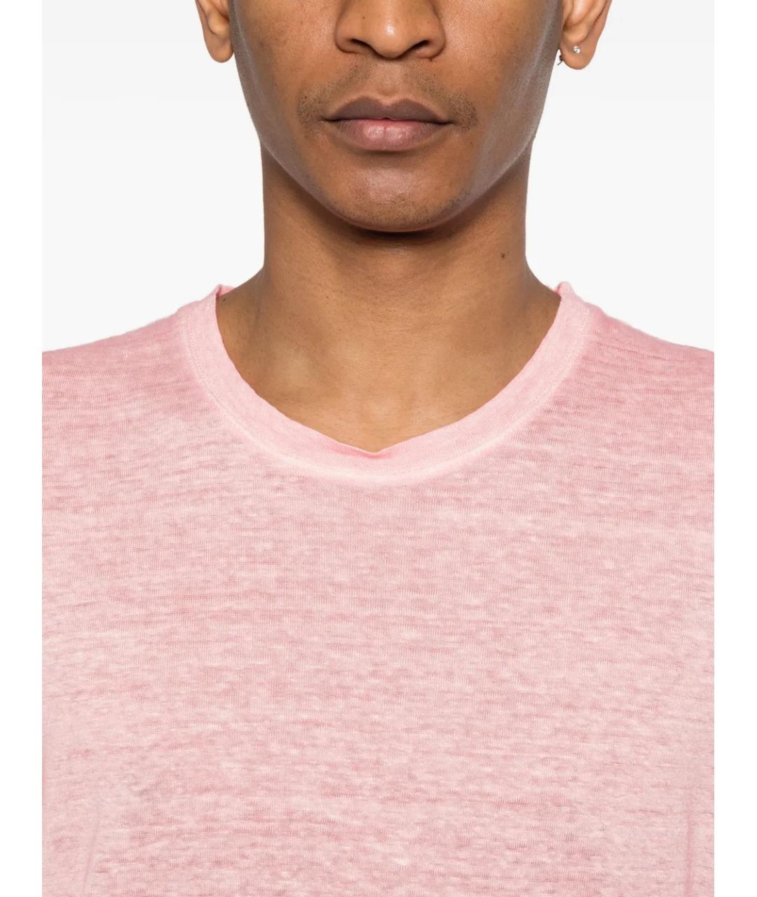 120% LINO Розовая футболка, фото 5