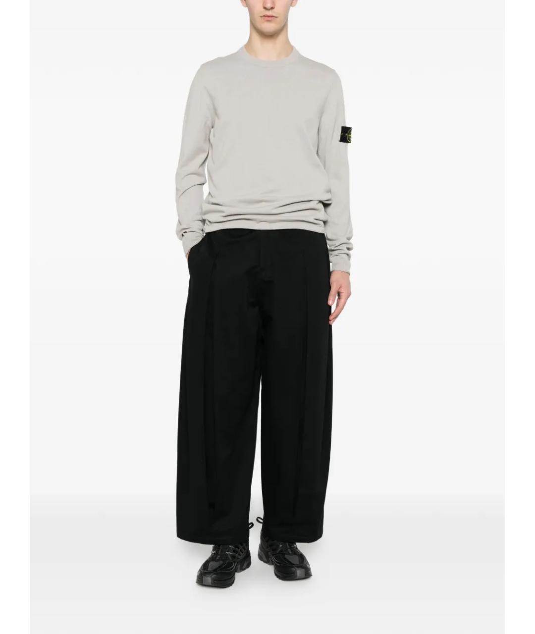 STONE ISLAND Серый хлопковый джемпер / свитер, фото 2