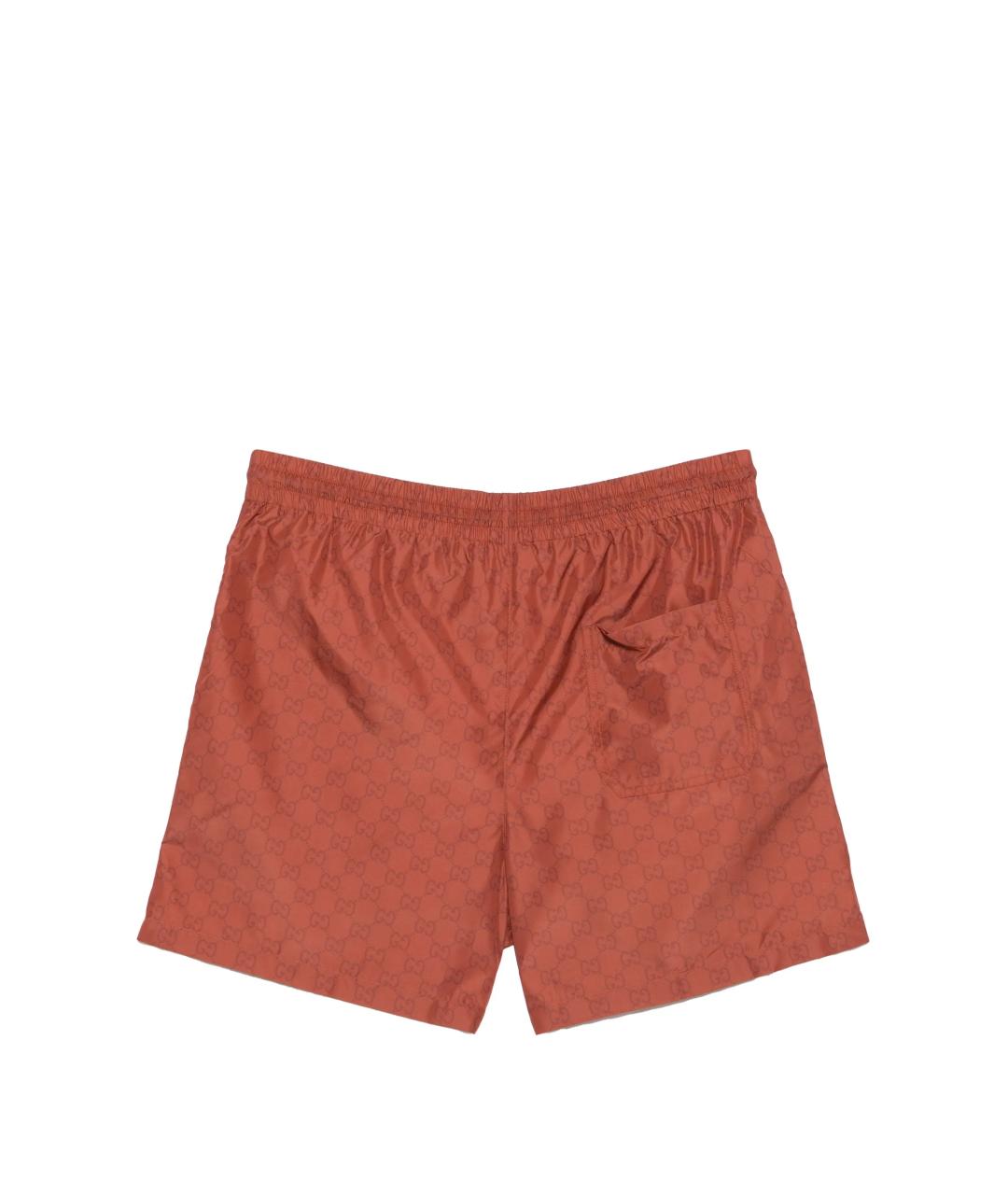 GUCCI Оранжевое полиэстеровые шорты, фото 2