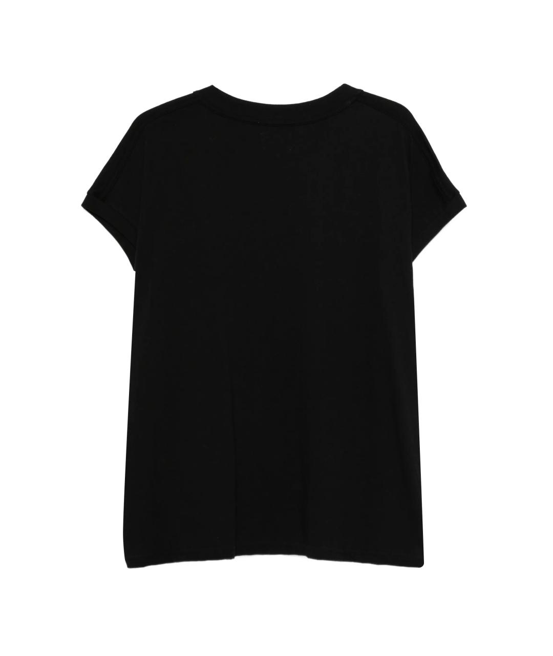 RHUDE Черная хлопковая футболка, фото 2