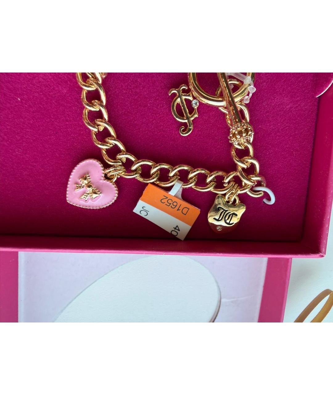 JUICY COUTURE Золотой металлический браслет, фото 3