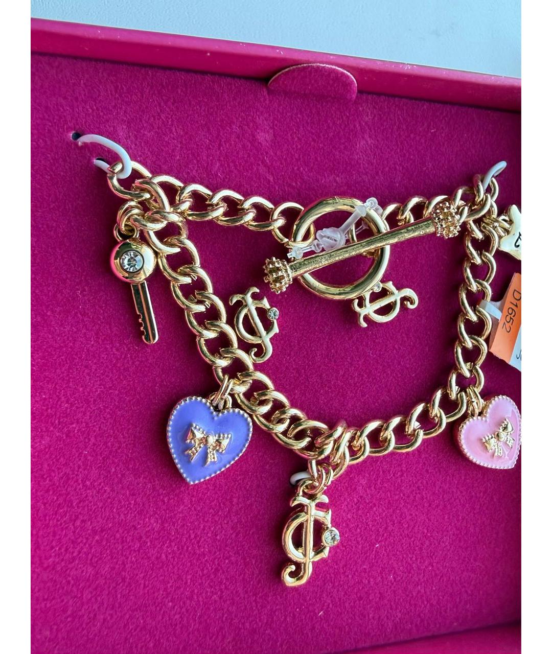 JUICY COUTURE Золотой металлический браслет, фото 2