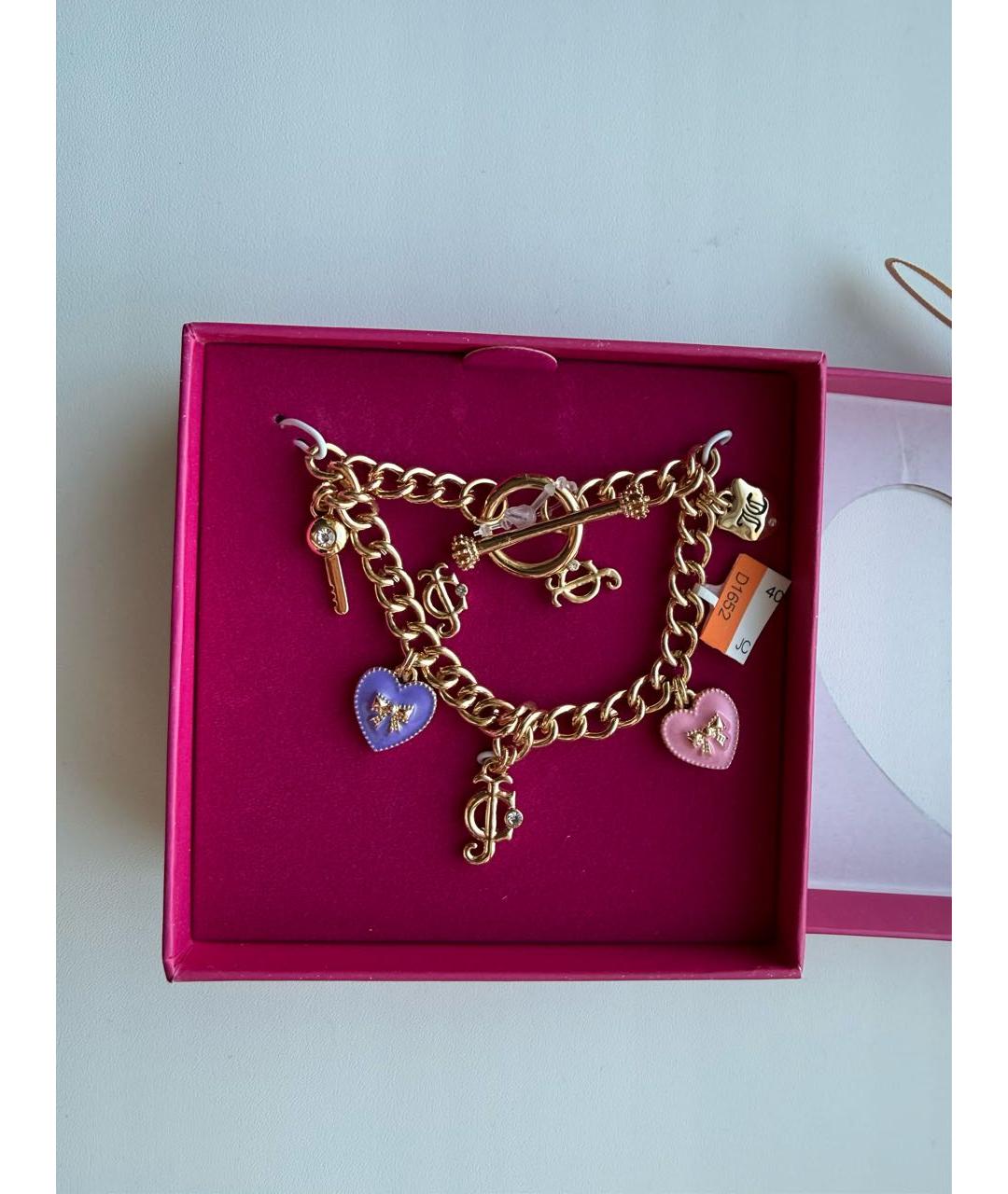 JUICY COUTURE Золотой металлический браслет, фото 5