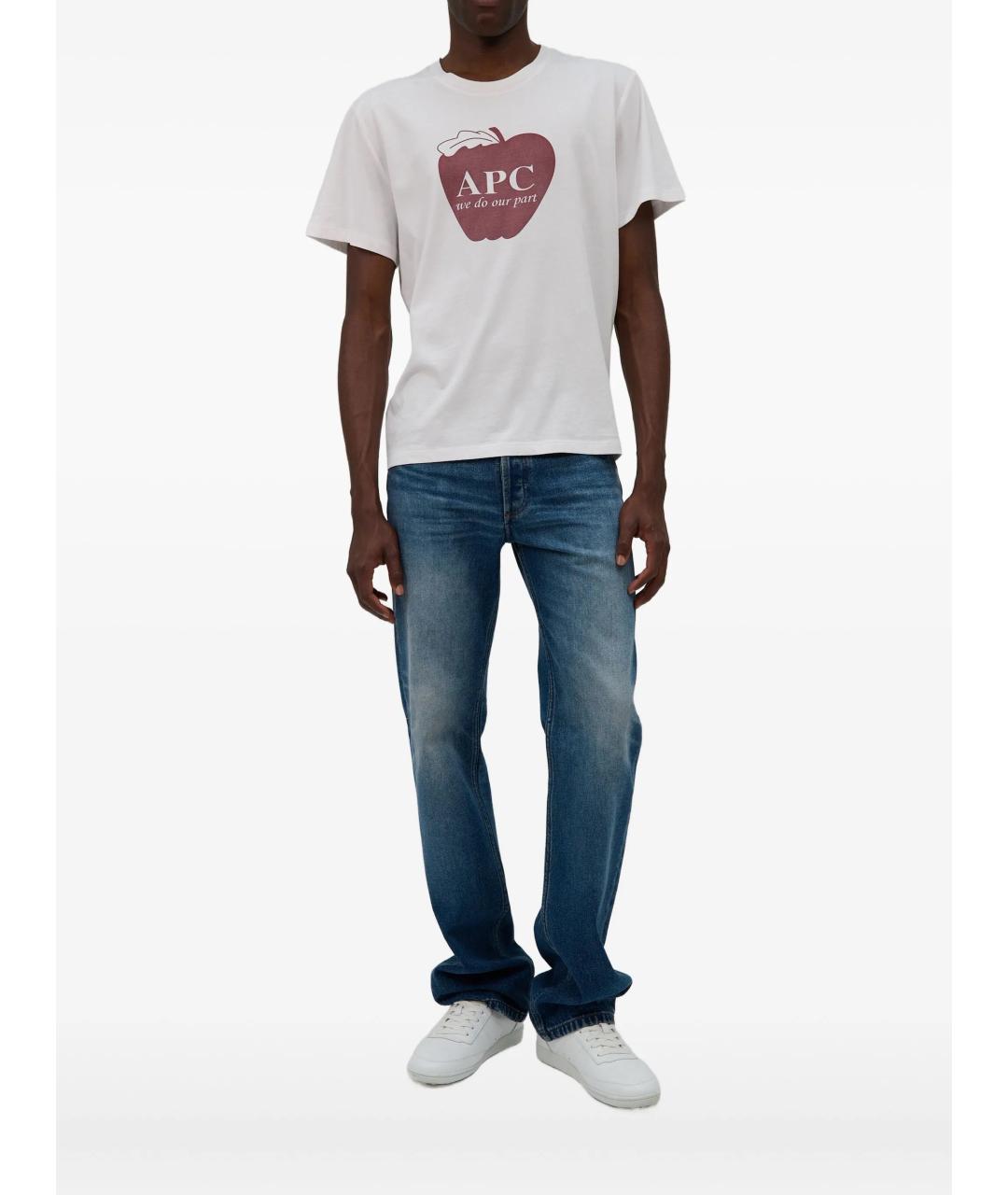 A.P.C. Белая хлопковая футболка, фото 3