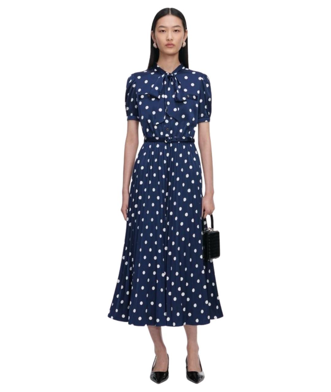 SELF-PORTRAIT Синее полиэстеровое платье, фото 1