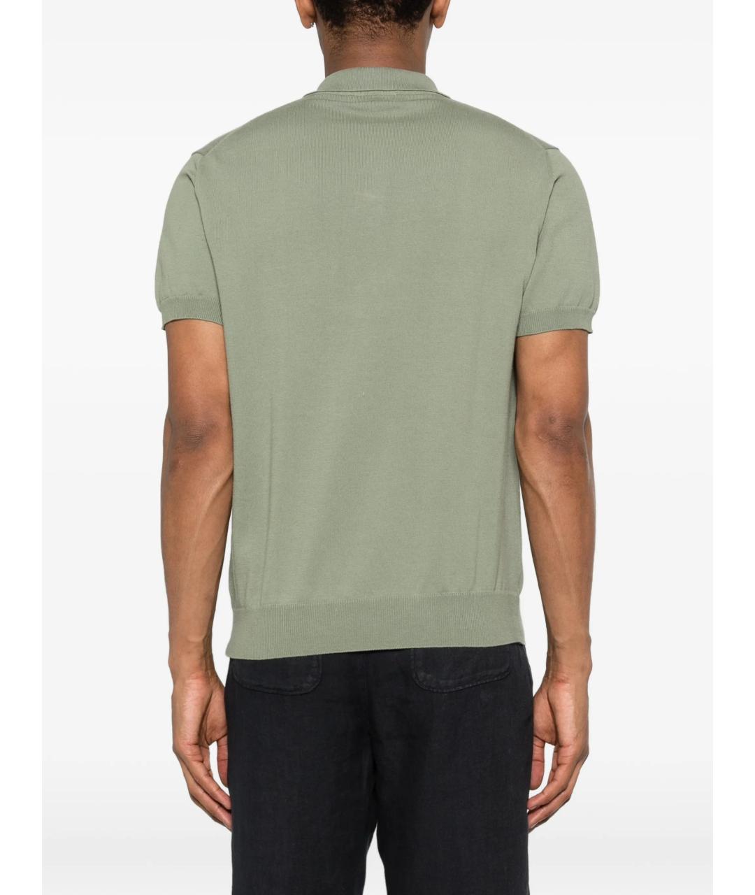 WOOLRICH Зеленые хлопковое поло с коротким рукавом, фото 4