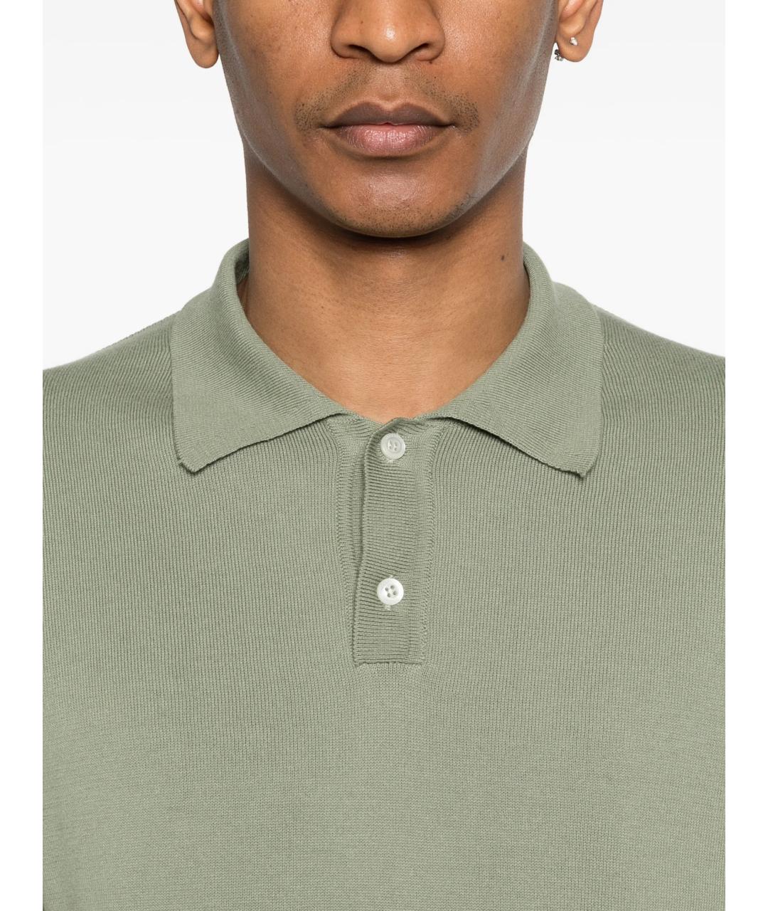 WOOLRICH Зеленые хлопковое поло с коротким рукавом, фото 5