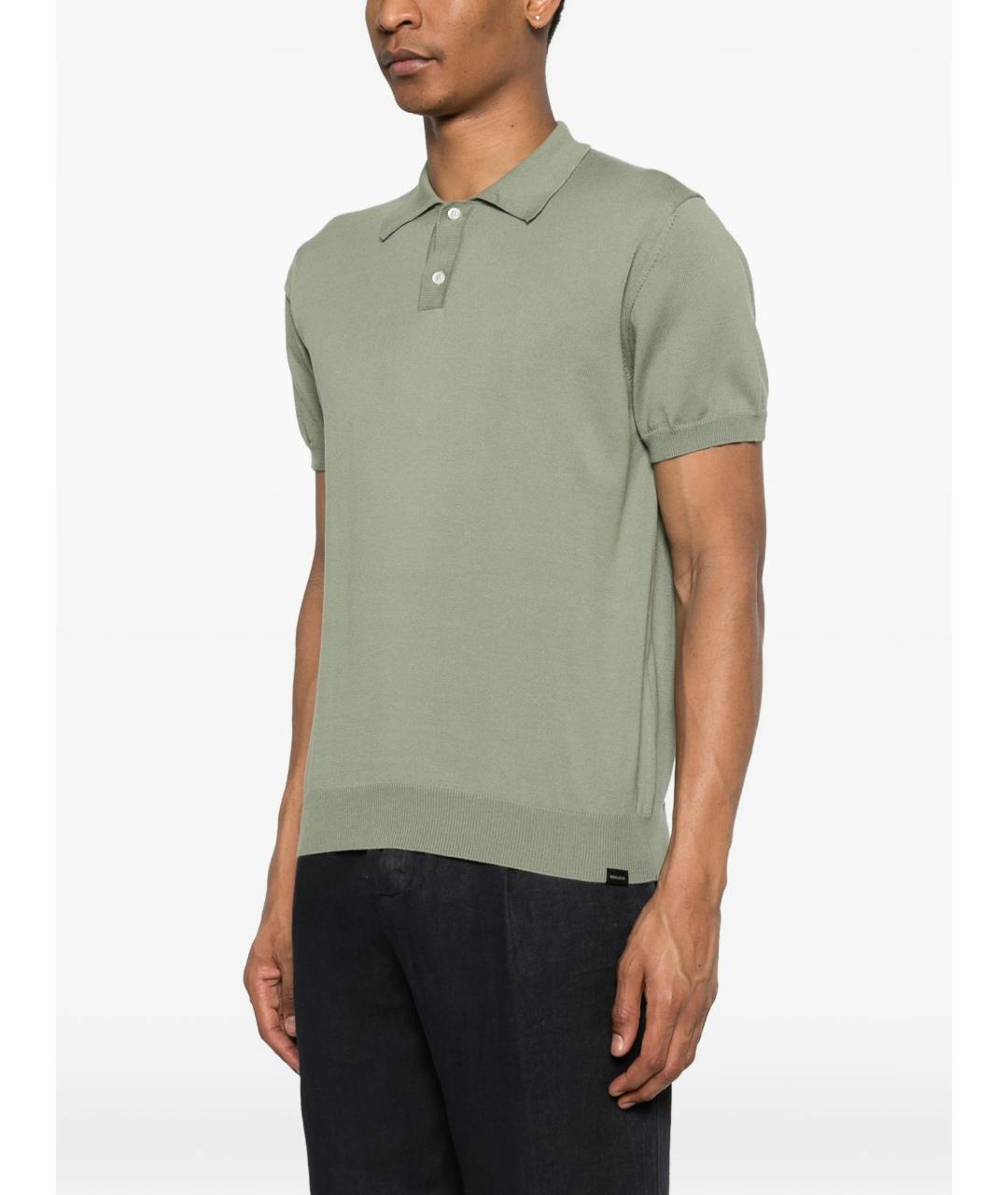 WOOLRICH Зеленые хлопковое поло с коротким рукавом, фото 3
