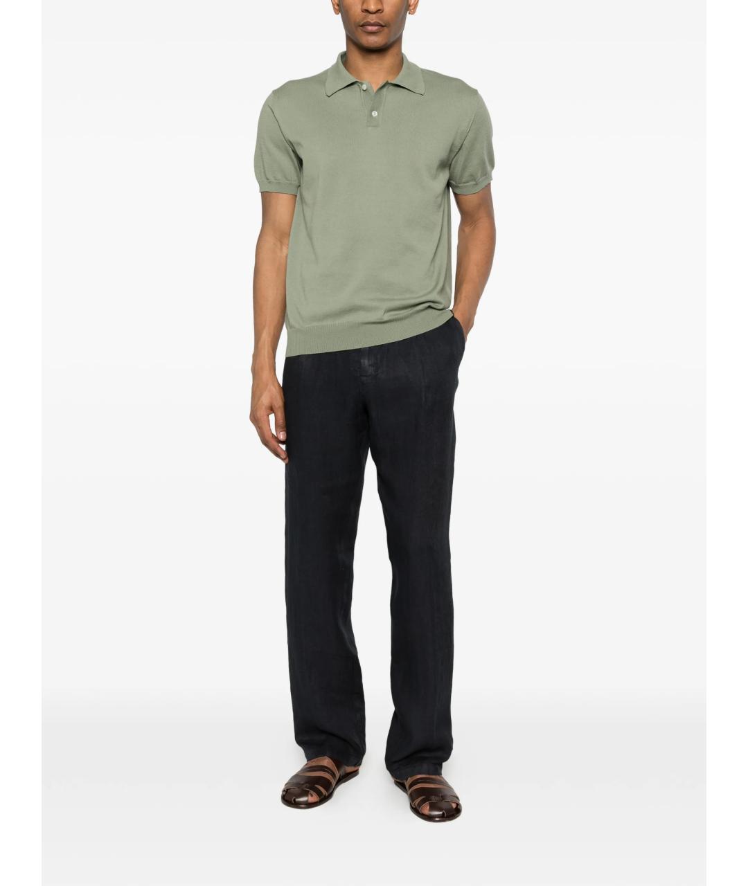 WOOLRICH Зеленые хлопковое поло с коротким рукавом, фото 2