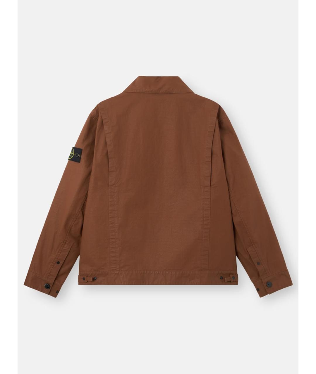 STONE ISLAND Коричневая хлопковая куртка, фото 7