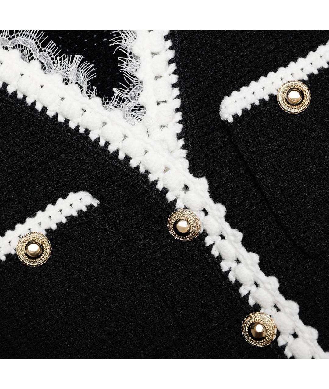 SELF-PORTRAIT Черное хлопковое повседневное платье, фото 5