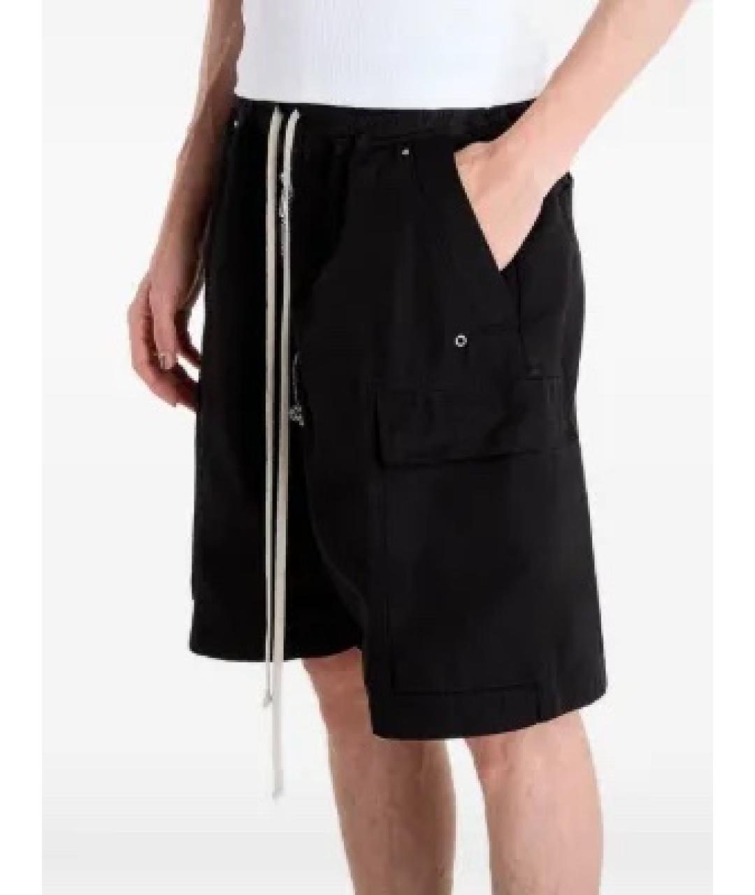 RICK OWENS DRKSHDW Черные хлопковые шорты, фото 5