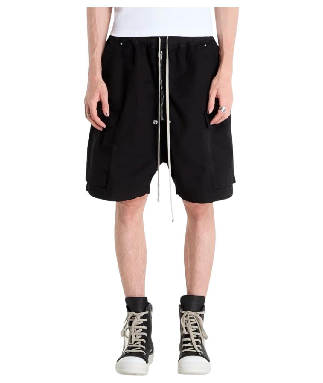 RICK OWENS DRKSHDW Черные хлопковые шорты, фото 1
