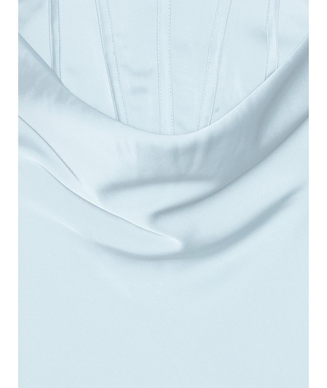 ROTATE Голубое полиэстеровое вечернее платье, фото 5