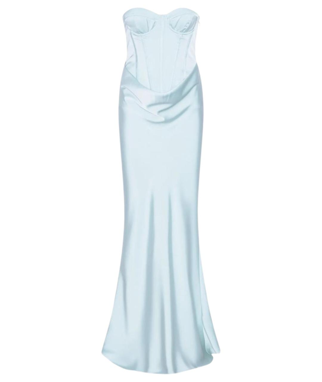 ROTATE Голубое полиэстеровое вечернее платье, фото 1