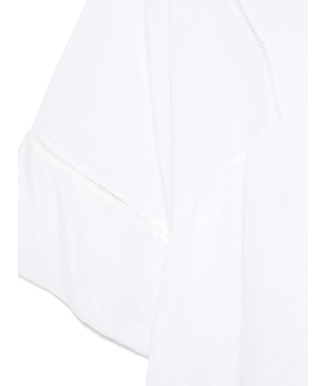 120% LINO Белое льняное повседневное платье, фото 3