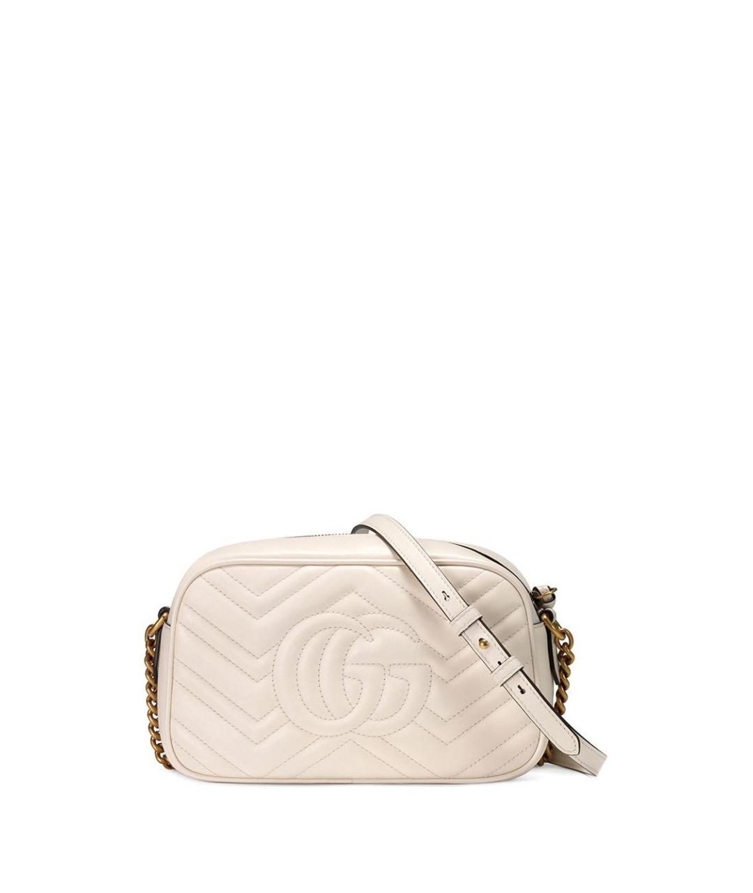 GUCCI Белая кожаная сумка через плечо, фото 3