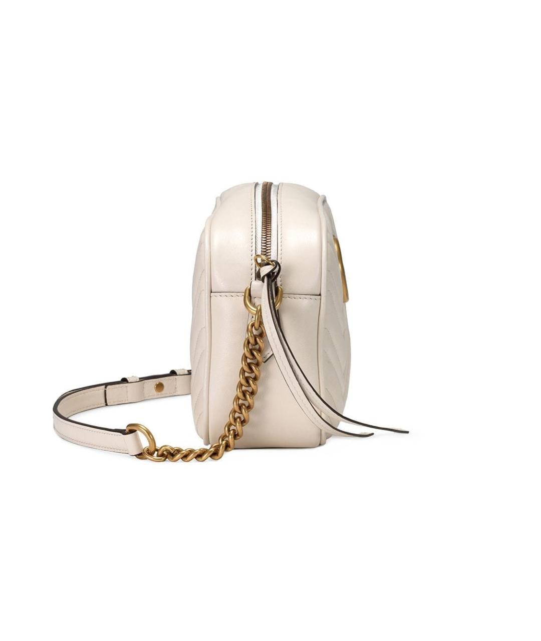 GUCCI Белая кожаная сумка через плечо, фото 7