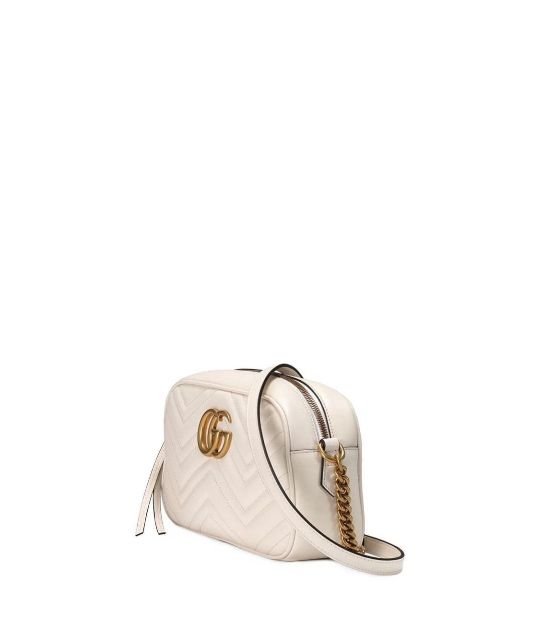 GUCCI Белая кожаная сумка через плечо, фото 4