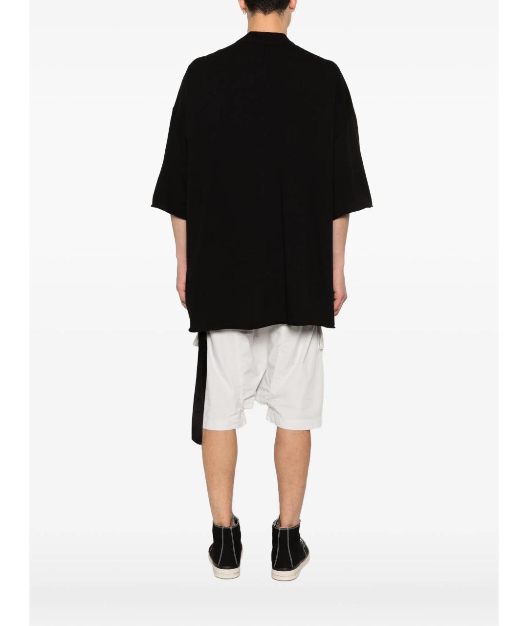 RICK OWENS DRKSHDW Черная хлопковая футболка, фото 4