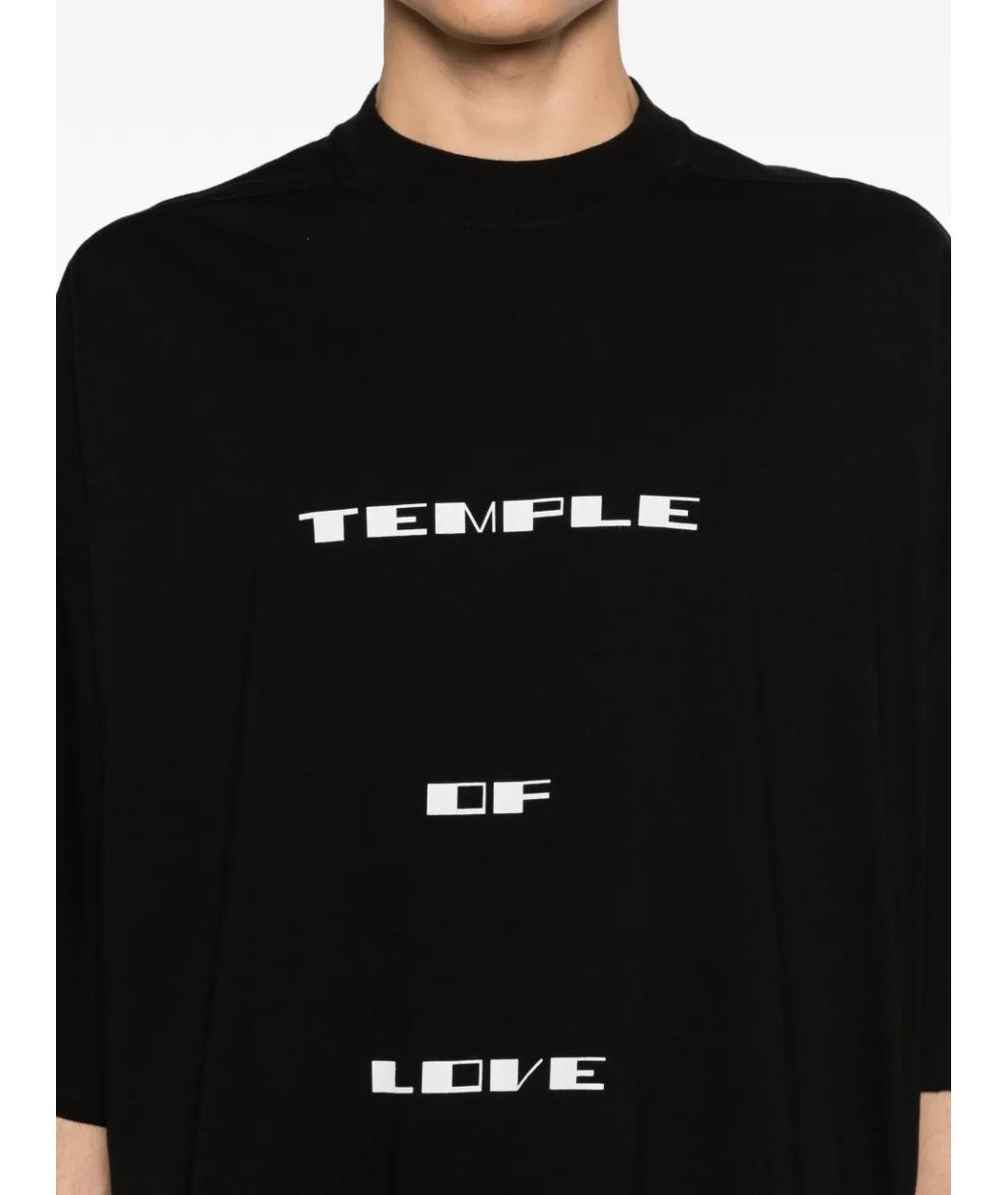 RICK OWENS DRKSHDW Черная хлопковая футболка, фото 5