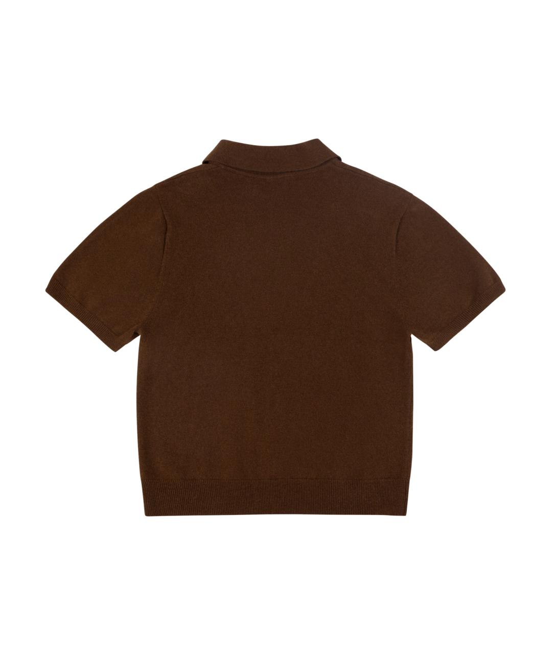 entire studios Коричневое поло с коротким рукавом, фото 2