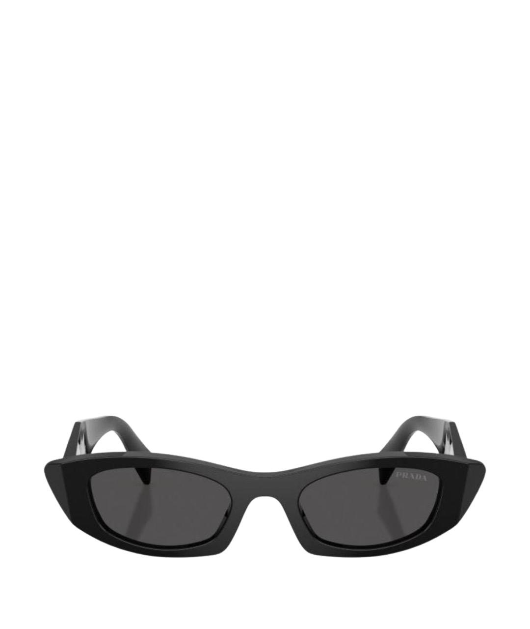 PRADA Черные пластиковые солнцезащитные очки, фото 1