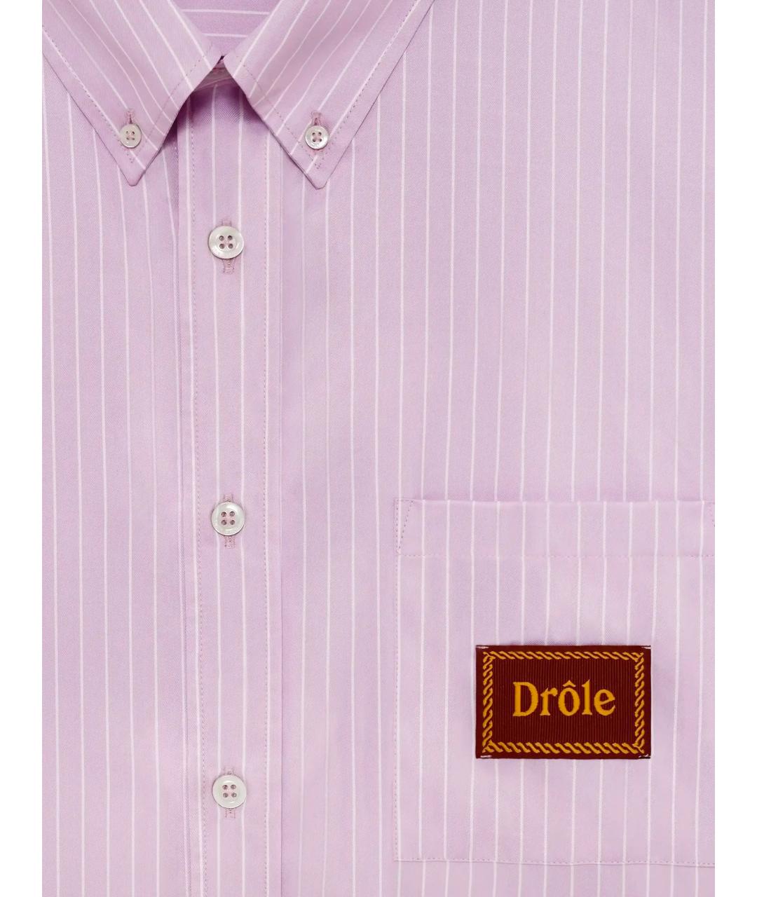Drole de Monsieur Фиолетовая хлопковая кэжуал рубашка, фото 2