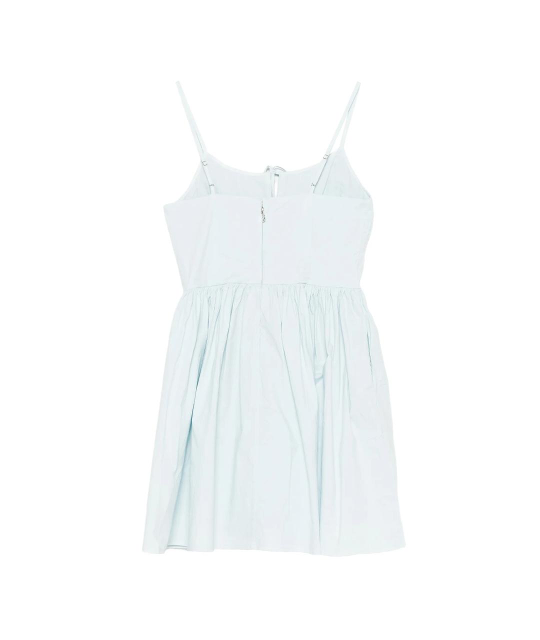 ROTATE Голубое хлопковое повседневное платье, фото 2