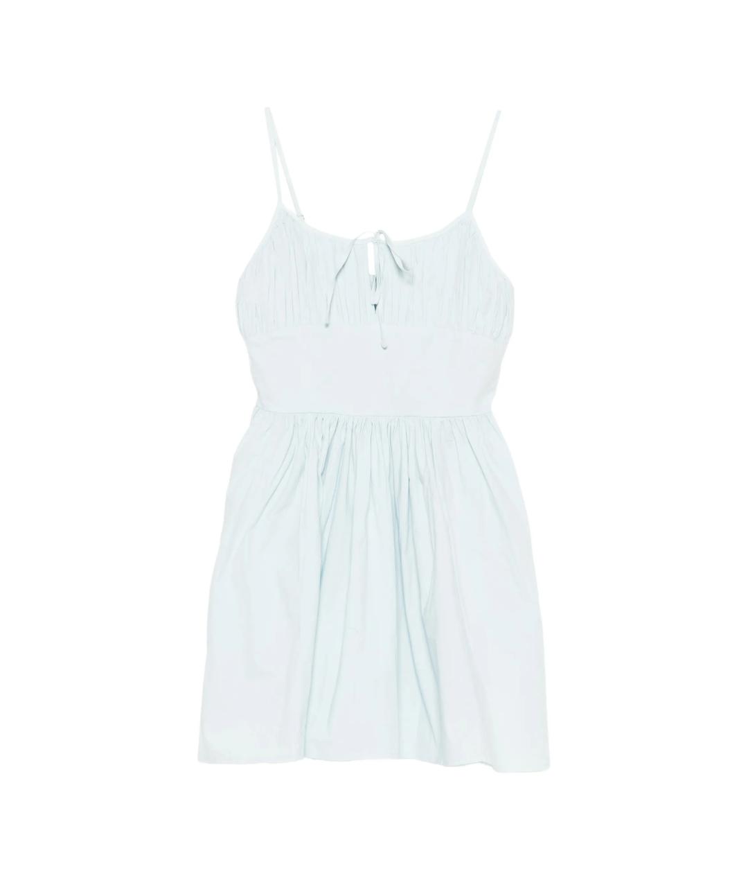 ROTATE Голубое хлопковое повседневное платье, фото 1