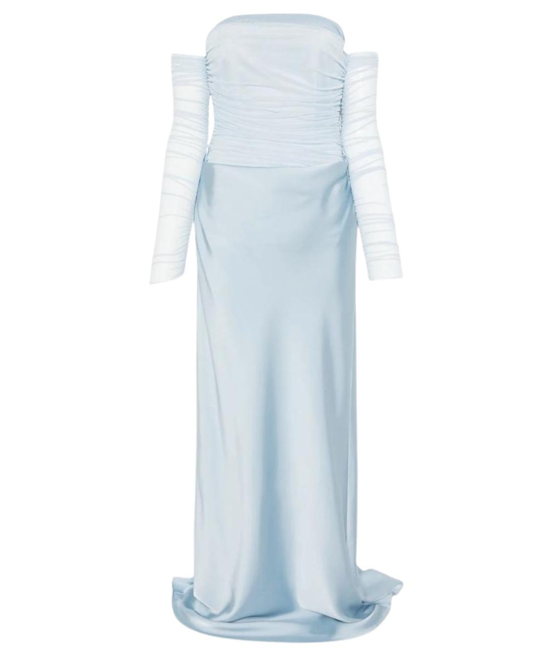 ROTATE Голубое полиэстеровое вечернее платье, фото 1