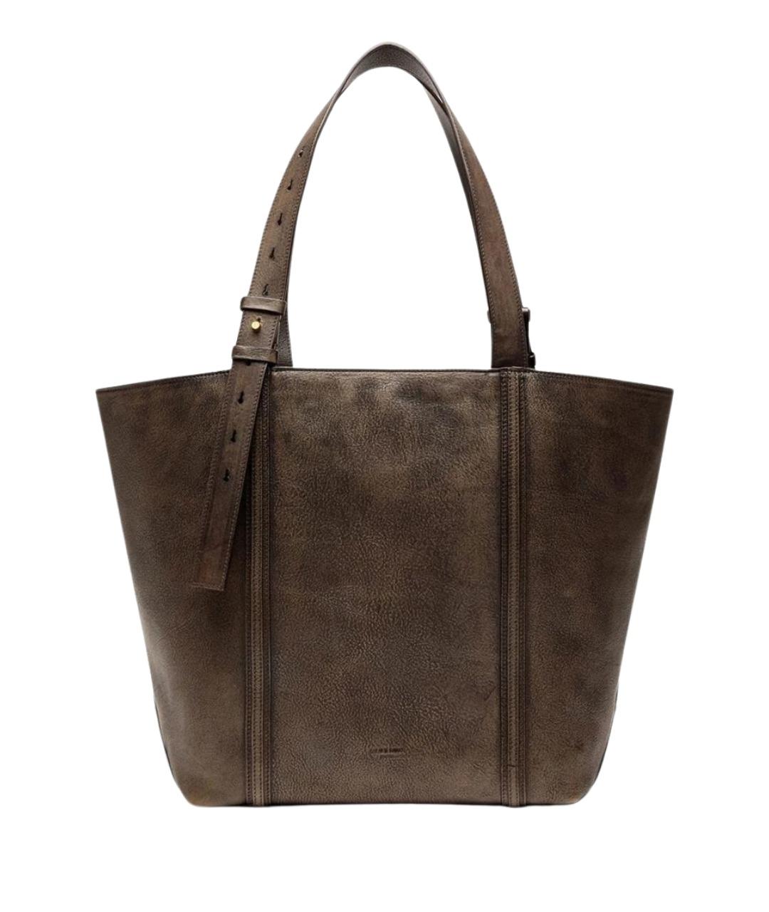 GOLDEN GOOSE DELUXE BRAND Коричневая кожаная сумка тоут, фото 1