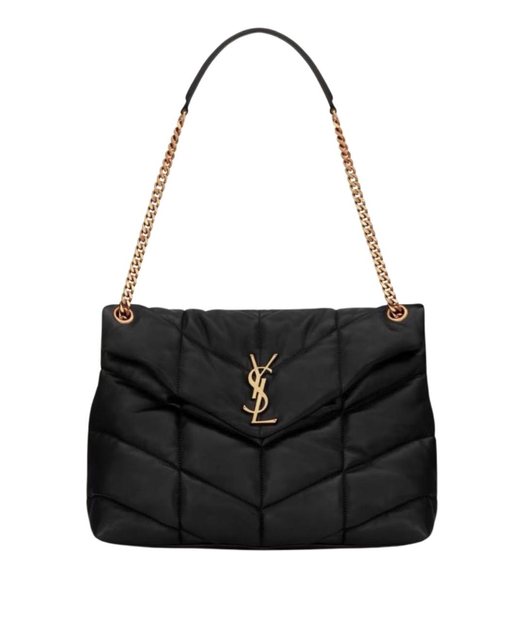 SAINT LAURENT Черная кожаная сумка через плечо, фото 1