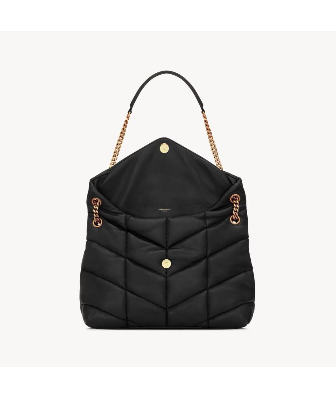 SAINT LAURENT Черная кожаная сумка через плечо, фото 5