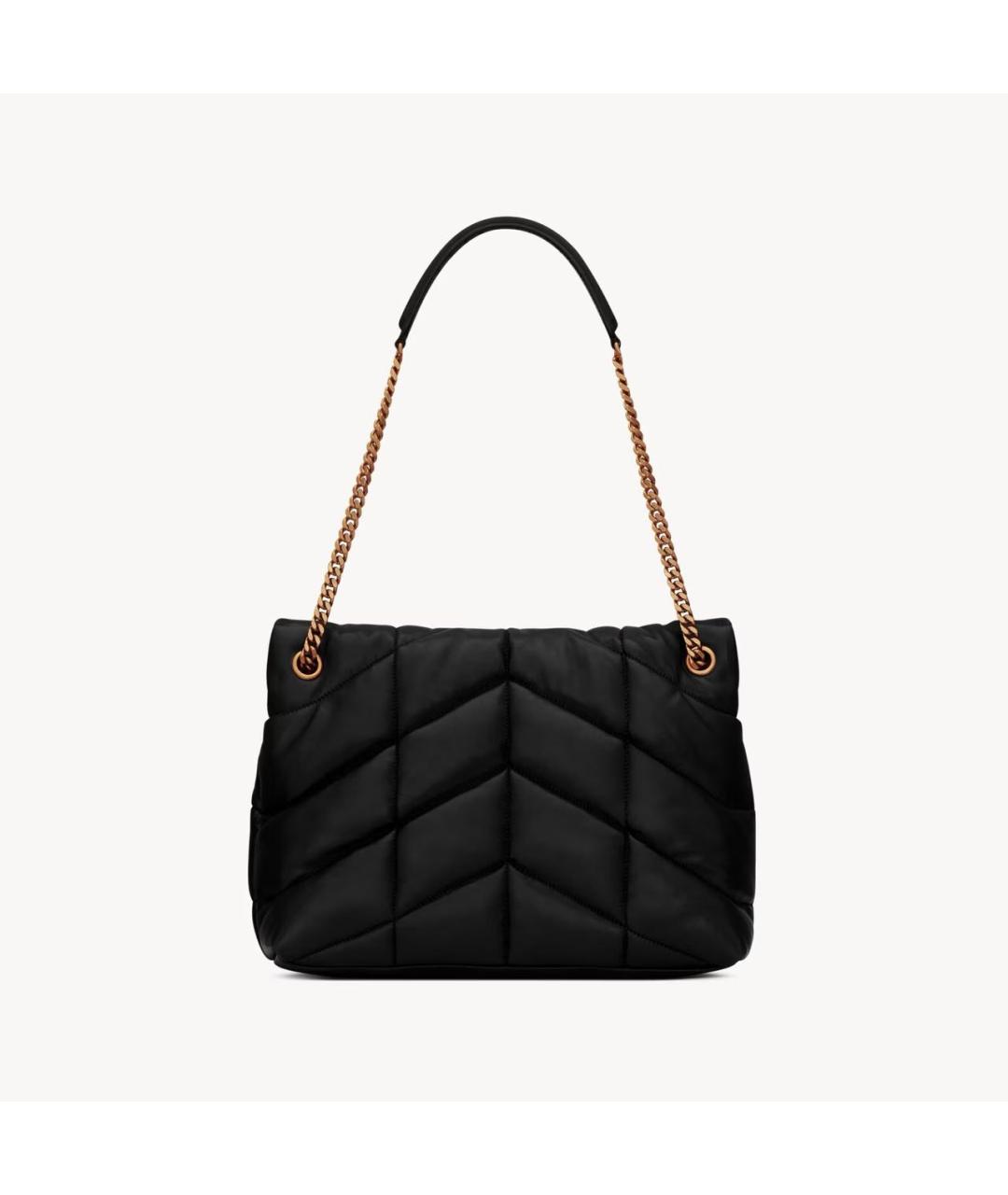 SAINT LAURENT Черная кожаная сумка через плечо, фото 3