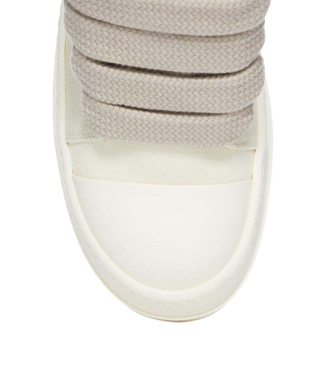 RICK OWENS DRKSHDW Белые текстильные кеды, фото 6