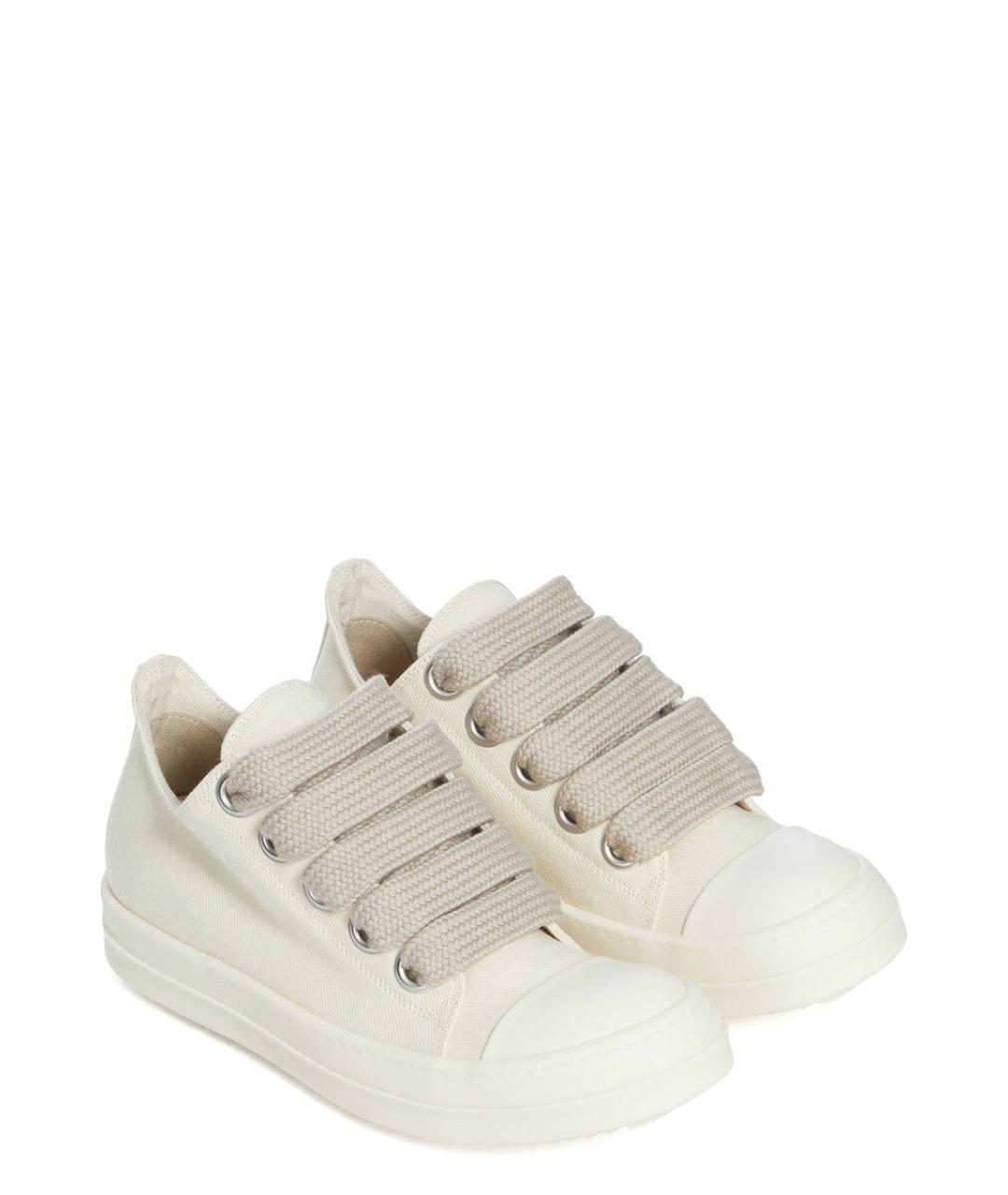RICK OWENS DRKSHDW Белые текстильные кеды, фото 2