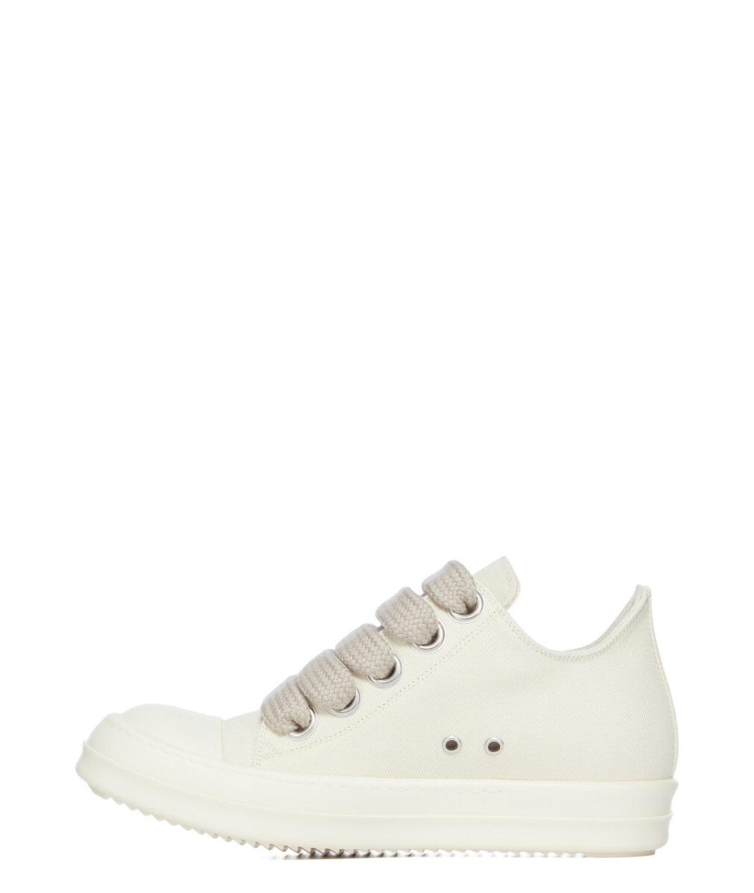 RICK OWENS DRKSHDW Белые текстильные кеды, фото 4