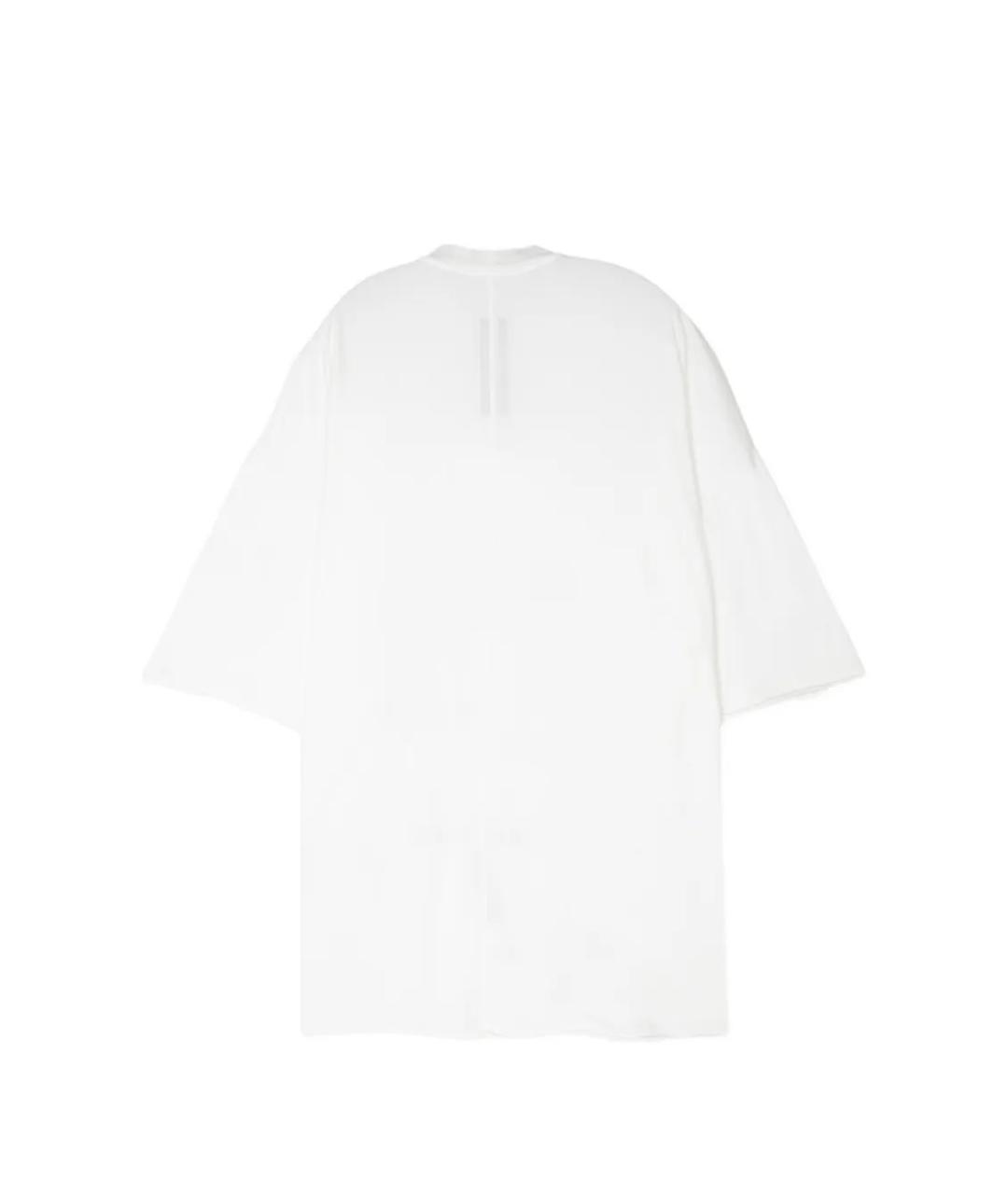 RICK OWENS DRKSHDW Белая хлопковая футболка, фото 2