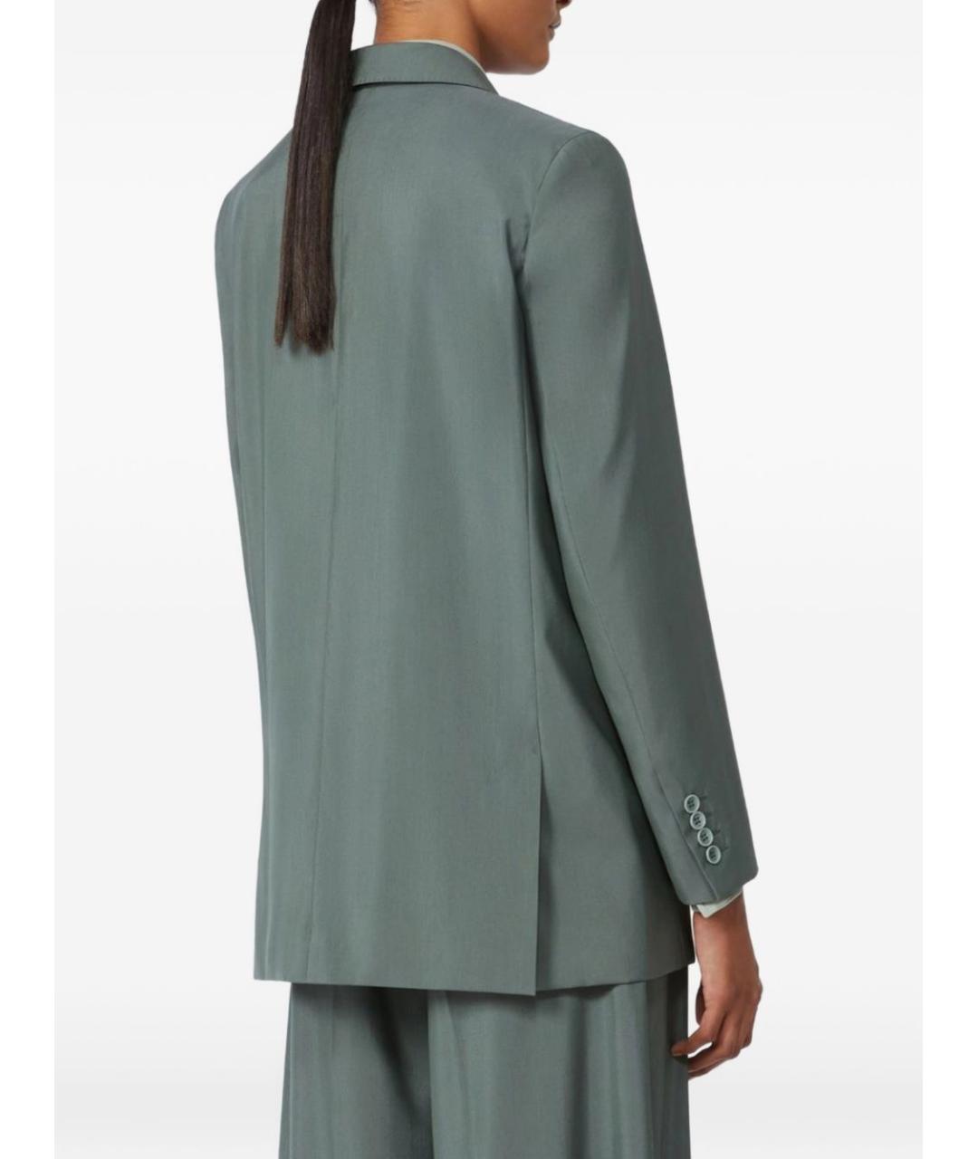 MAX MARA Зеленый шерстяной жакет/пиджак, фото 3