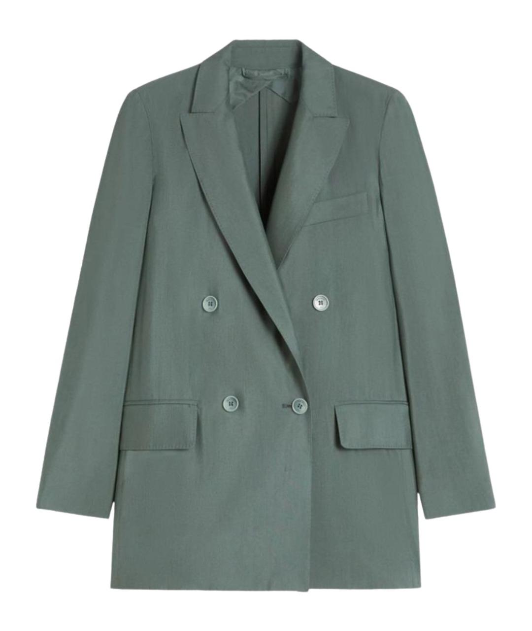 MAX MARA Зеленый шерстяной жакет/пиджак, фото 1