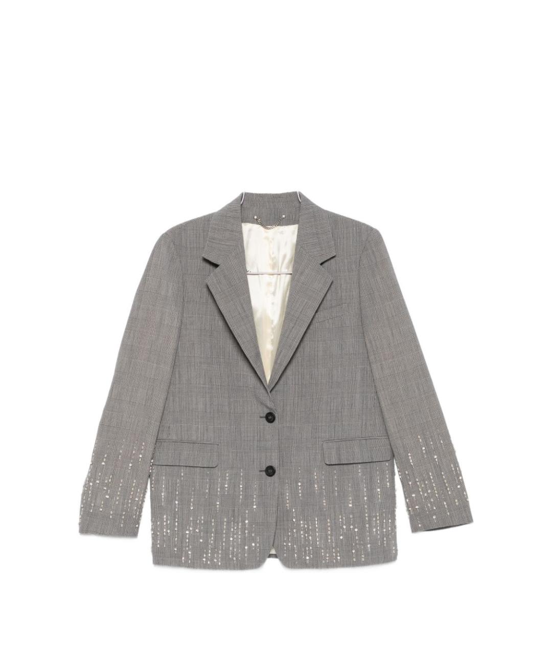 GOLDEN GOOSE DELUXE BRAND Серый шерстяной жакет/пиджак, фото 1