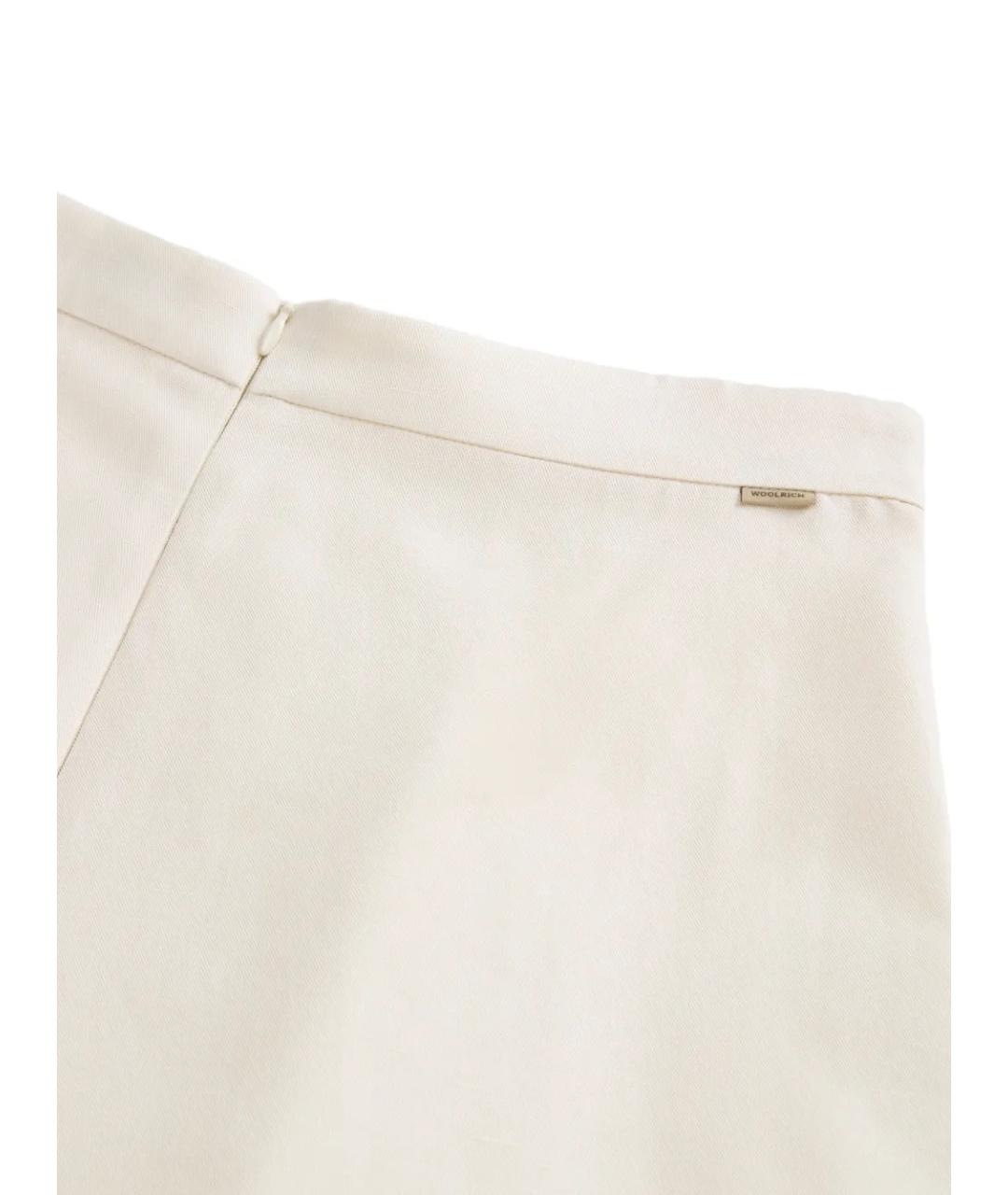 WOOLRICH Белая льняная юбка макси, фото 4