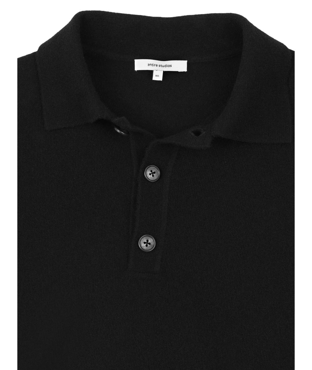 entire studios Черное поло с коротким рукавом, фото 4