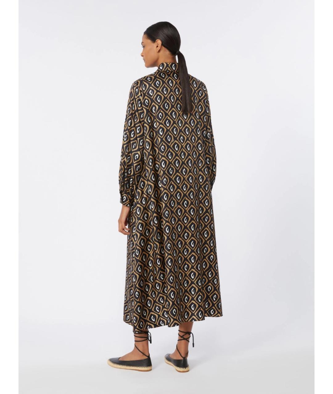 MAX MARA Мульти шелковое повседневное платье, фото 4