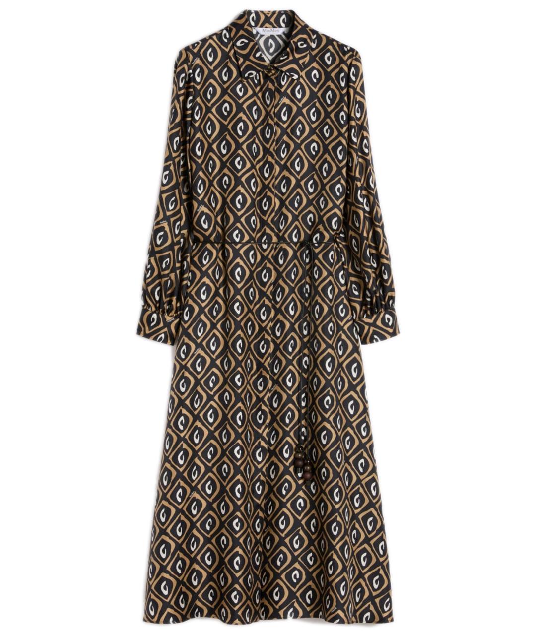 MAX MARA Мульти шелковое повседневное платье, фото 1