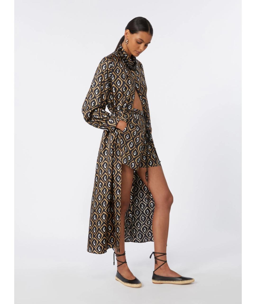 MAX MARA Мульти шелковое повседневное платье, фото 2