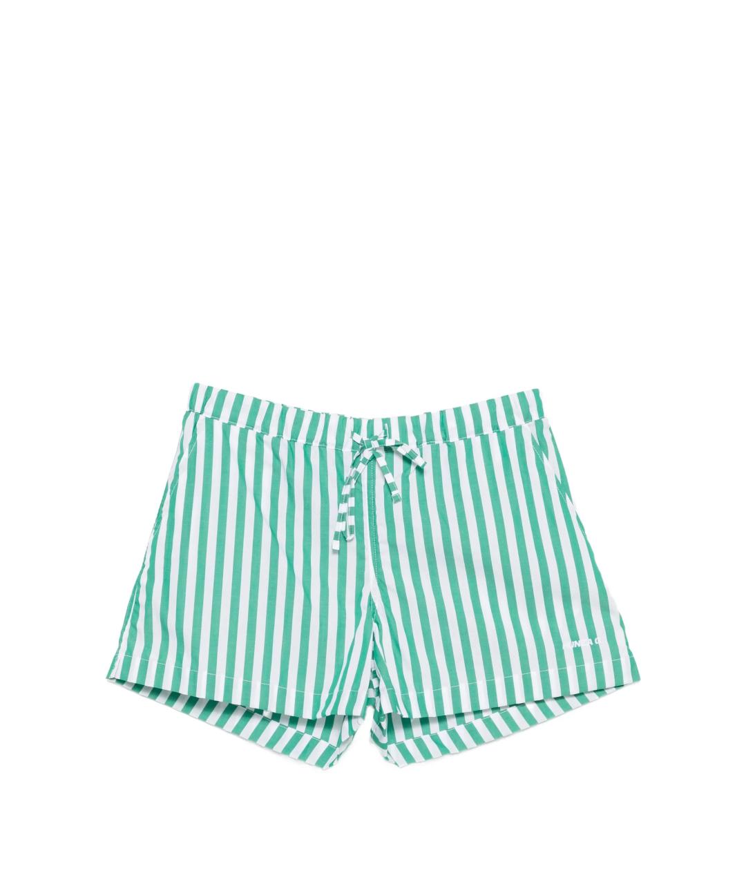 HUNZA G Зеленые хлопковые шорты, фото 1