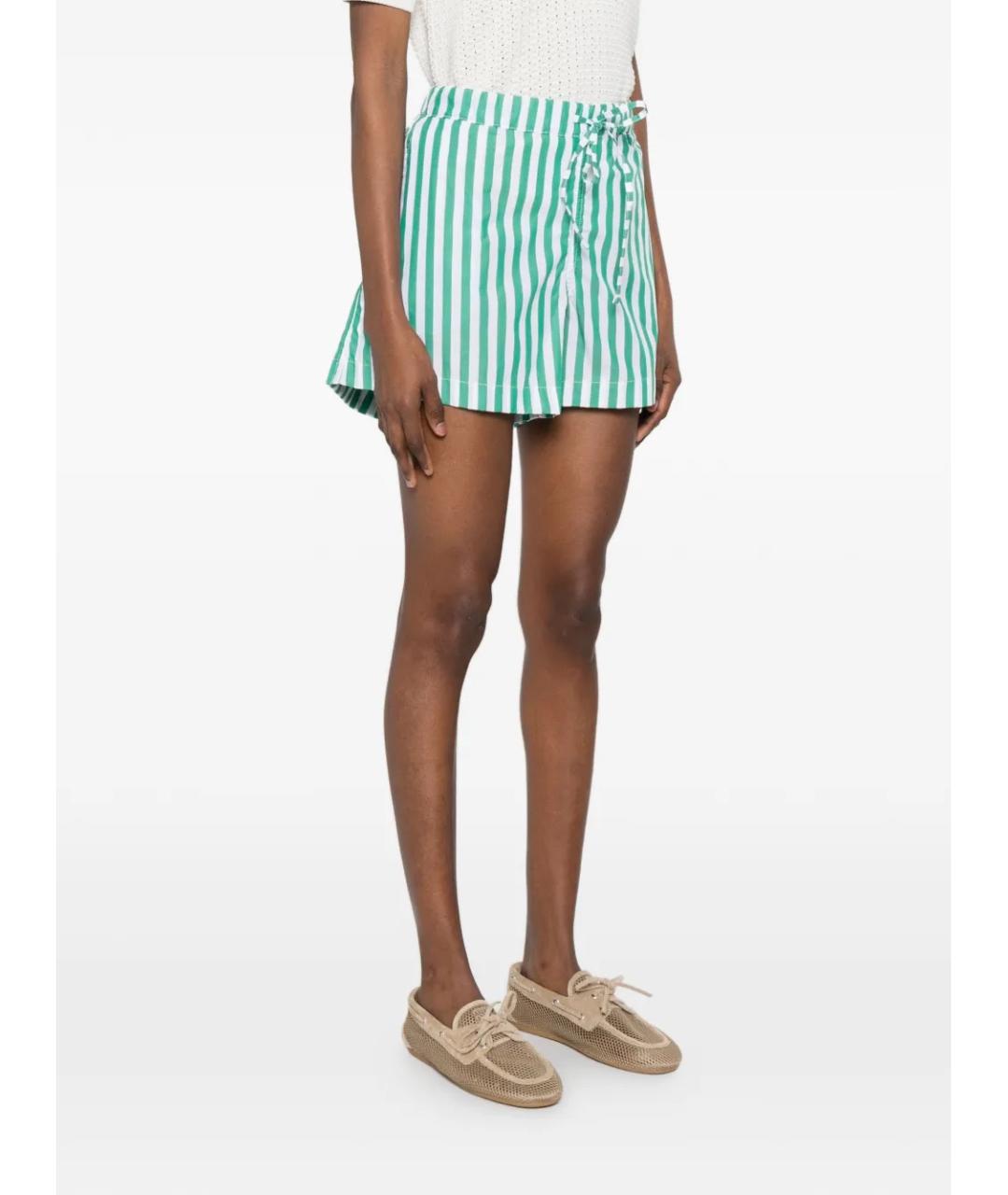 HUNZA G Зеленые хлопковые шорты, фото 3